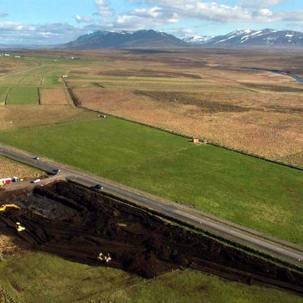 Framkvæmdir við gagnaver Borelias Data Center við Svínvetningabraut á Blönduósi. Mynd: Róbert Daníel Jónsson.