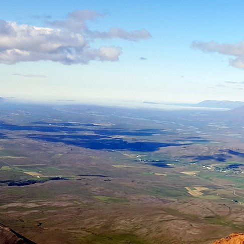 Mynd: Skagafjörður séður af toppi Mælifellshnjúks. Mynd: PF.