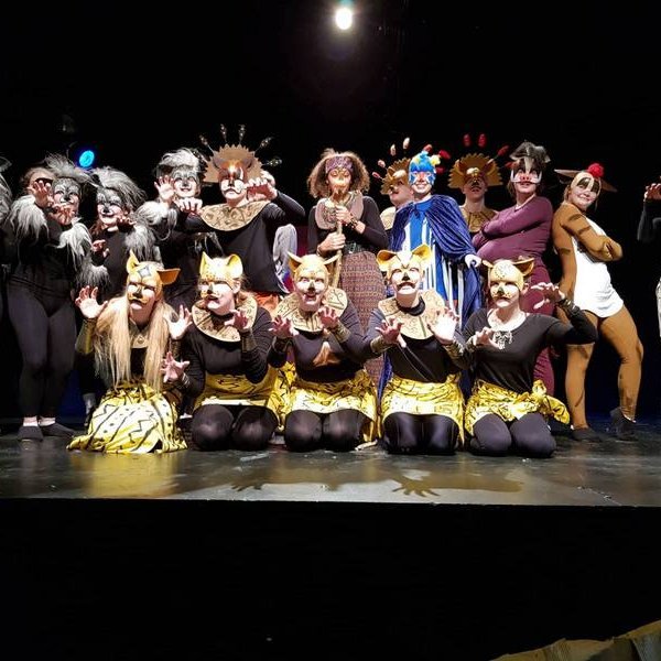 Frá æfingu á Konungi ljónanna. Mynd: Árskóli