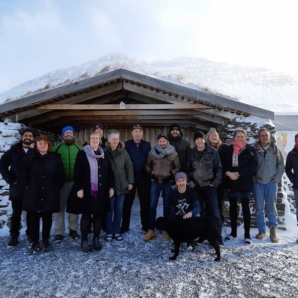 Biskup Íslands ásamt föruneyti heimsótti Kakalaskála í gær. Mynd af Facebooksíðu Kakalaskála.
