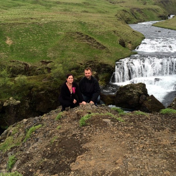Matgæðingarnir Jean Adele og Guðmundur.