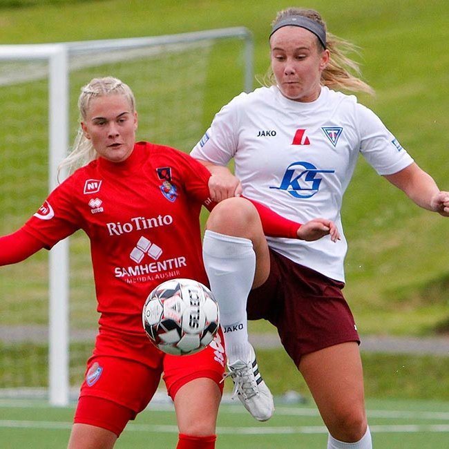 Ólína Sif í baráttunni. MYND: ÓAB