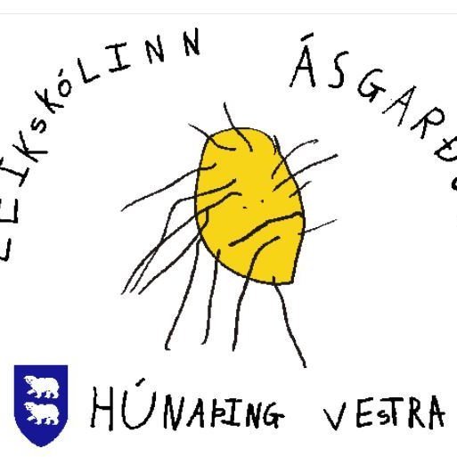 Vorið 2004 var efnt til samkeppni um merki/logo Ásgarðs. Tillaga Steinars Loga Eiríkssonar sem þá var nemandi skólans og fjölskyldu hans var valin. Merkið er sól.