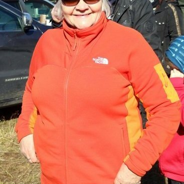 Ásgerður á einum af hennar uppáhaldsstöðum, Kirkjuskarðsrétt í Laxárdal. Mynd úr einkasafni.