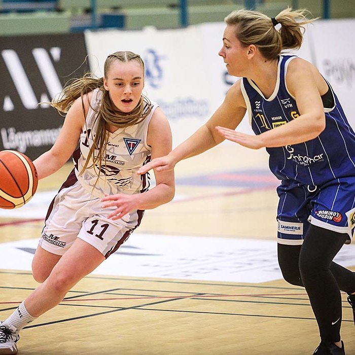 Eva Rún Dagsdóttir átti fína leiki fyrir Tindastól um helgina. MYND: HJALTI ÁRNA