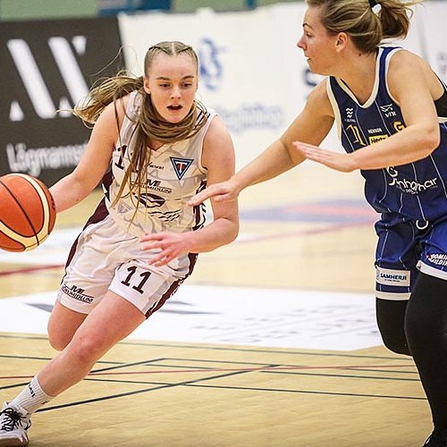 Eva Rún á fullri ferð í leik gegn Grindavík í byrjun desember. MYND: HJALTI ÁRNA