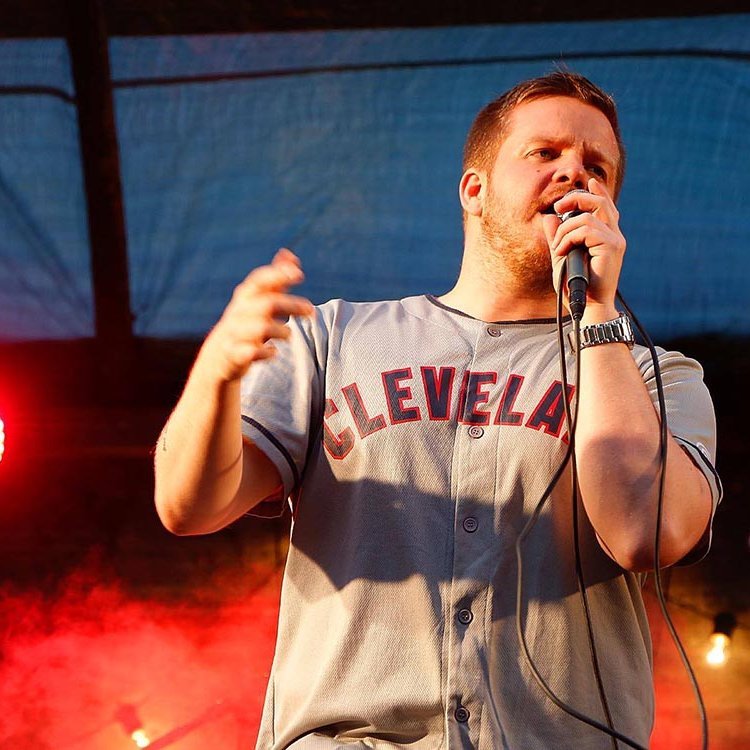 Helgi Sæmundur á Drangey Music Festival. MYND: PIB