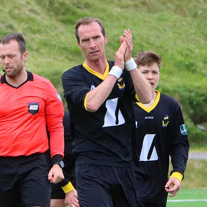 Bjarki Már með liði Kormáks/Hvatar á Sauðárkróksvelli fyrr í sumar. MYND: ÓAB