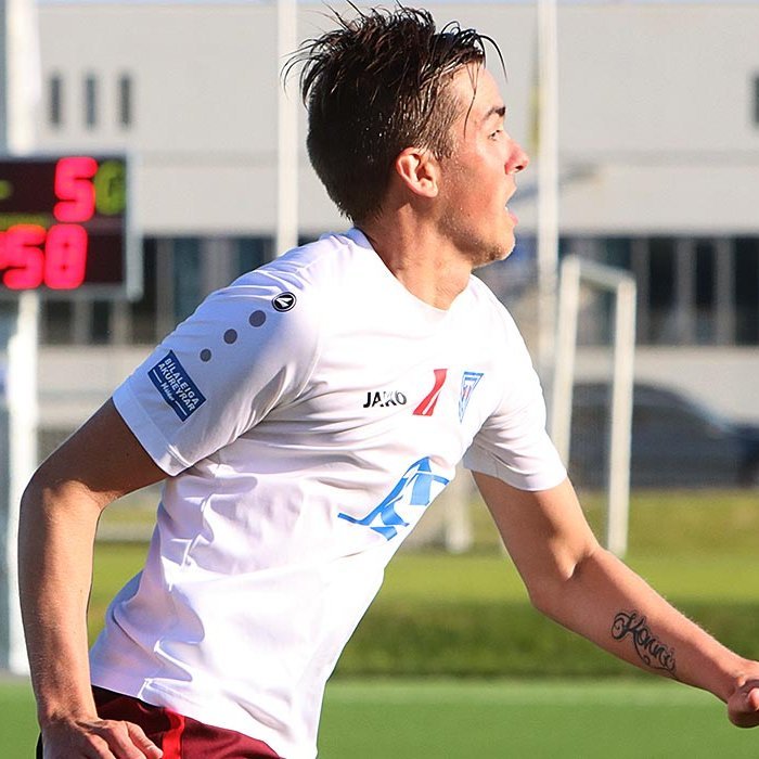 Konni átti ágætan leik þrátt fyrir þungt tap í dag. MYND: ÓAB