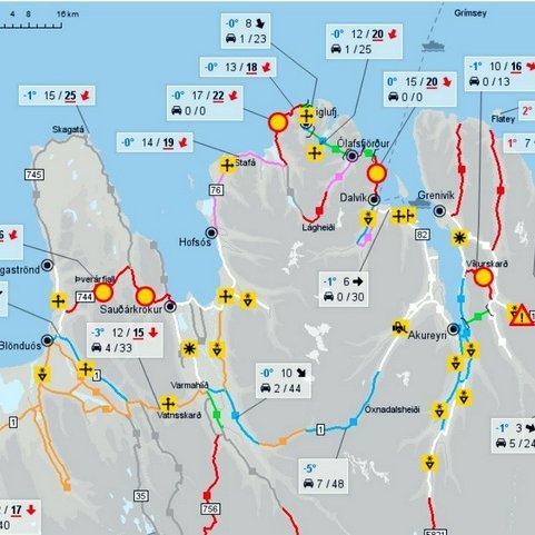 Skjáskot af vef Vegagerðarinnar.