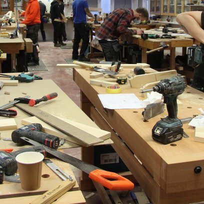 Nemendur undirbúa sig fyrir prófið. Mynd:FE