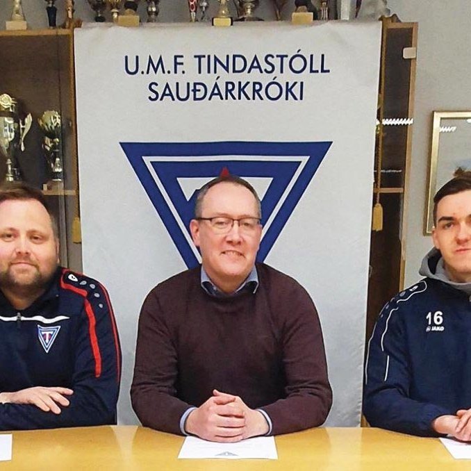 Hér er Haukur lengst til vinstri, síðan Maggi Helga og loks Konráð Freyr Sigurðsson sem verður aðstoðarþjálfari í sumar. MYND: TINDASTÓLL.IS