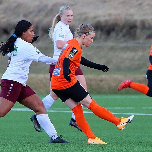 Dom átti ágætan leik með liði Tindastóls. MYND: ÓAB