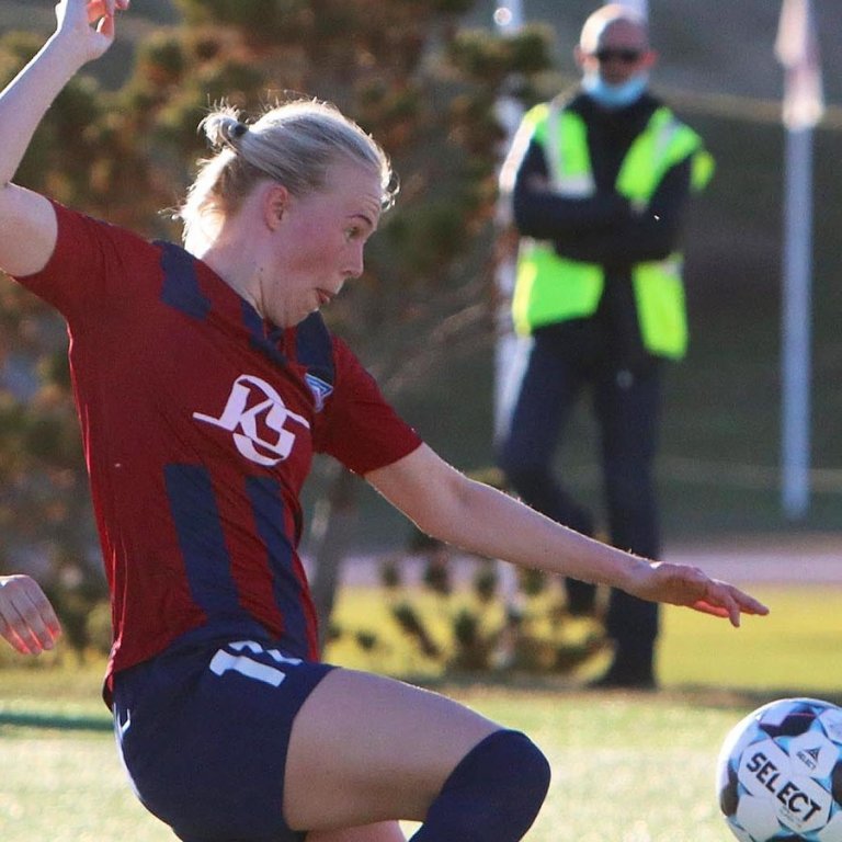 Aldís María átti fína spretti eftir að hún kom inn á í seinni hálfleik og hún lagði upp markið sem Murr skoraði. MYND: ÓAB