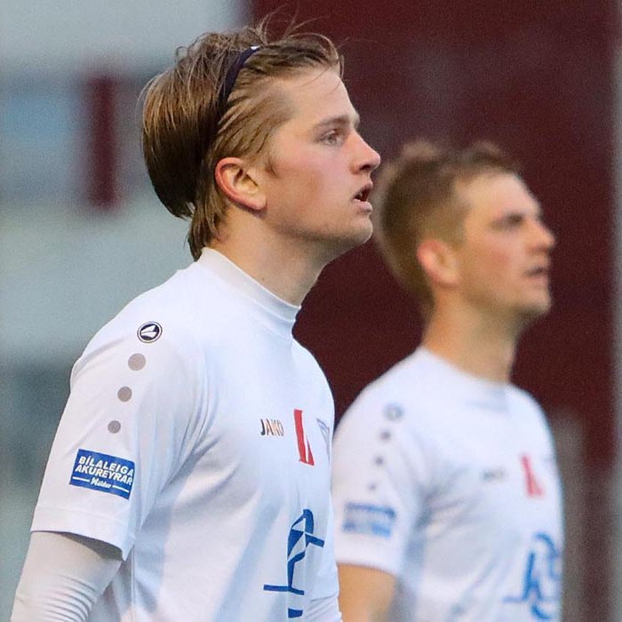 Addi Ólafs var með þrennu í gær. Þessi mynd er þó frá í sumar. MYND: ÓAB