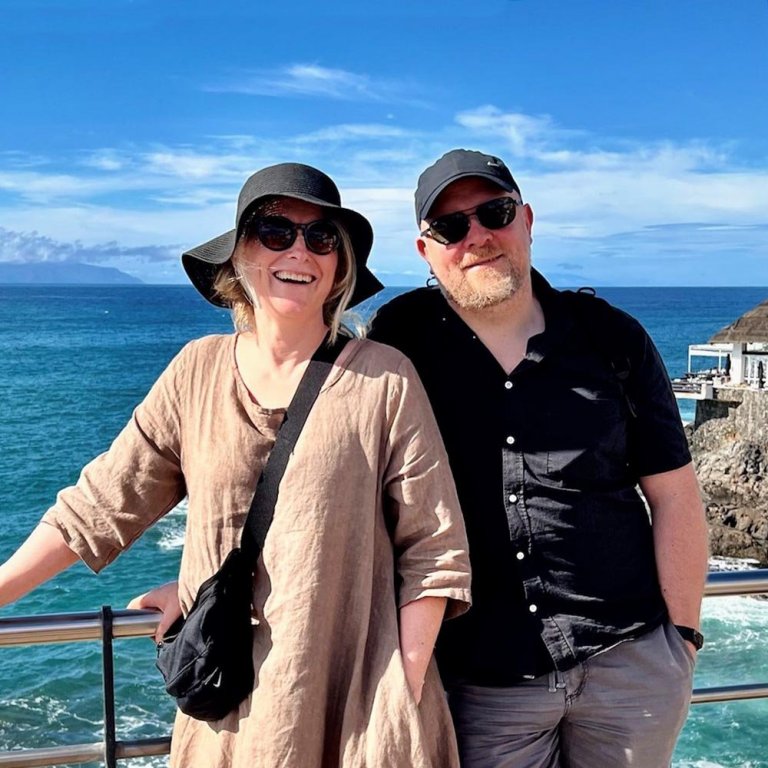 Heiðar og Vala Bára á Tene. AÐSEND MYND