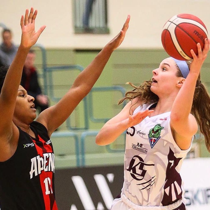 Körfuknattleiksdeild Tindastóls datt í lukkupottinn þegar Maddie gekk til liðs við Stólastúlkur. MYND: HJALTI ÁRNA