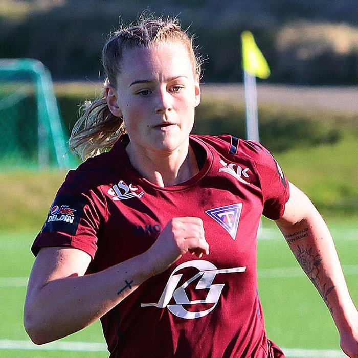 Hugrún var með sigurmarkið í kvöld. MYND: ÓAB