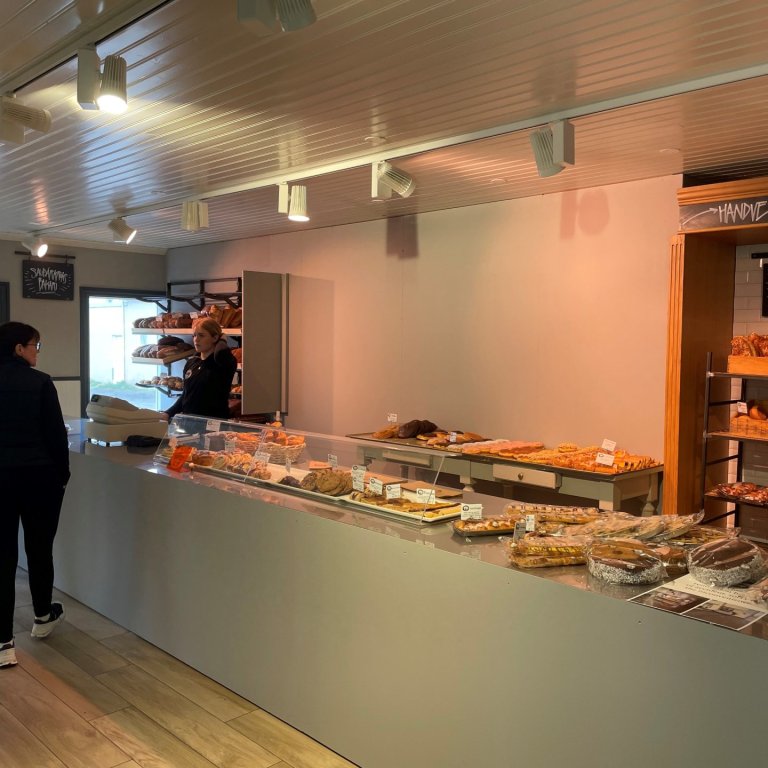 Úr Sauðárkróksbakaríi í morgun. Mynd: SMH