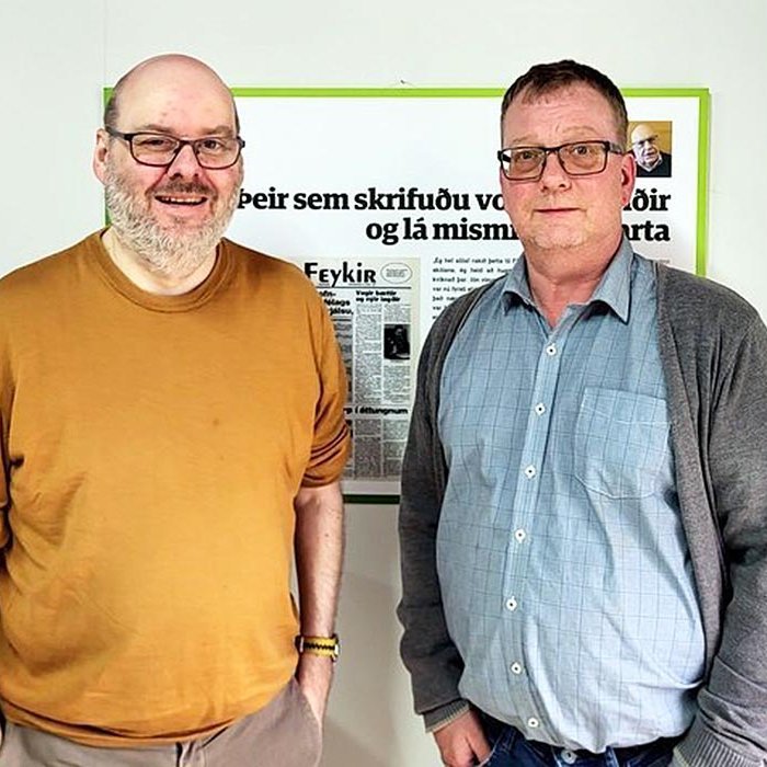 Óli og Palli nokkuð kátir í byrjun sumars. MYND: KBS