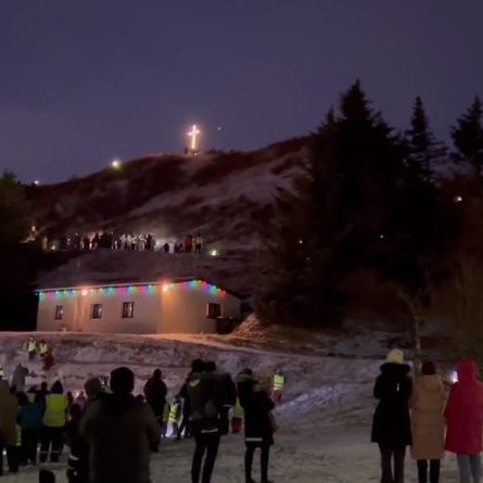 Mynd tekin af myndbandi sem Sigríður Gunnarsdóttir prestur tók.