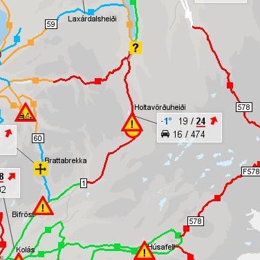 Snippuð mynd af vegagerdin.is