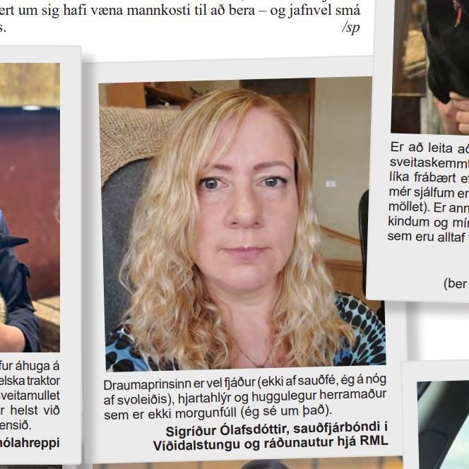 Snippuð mynd af Bændablaðinu