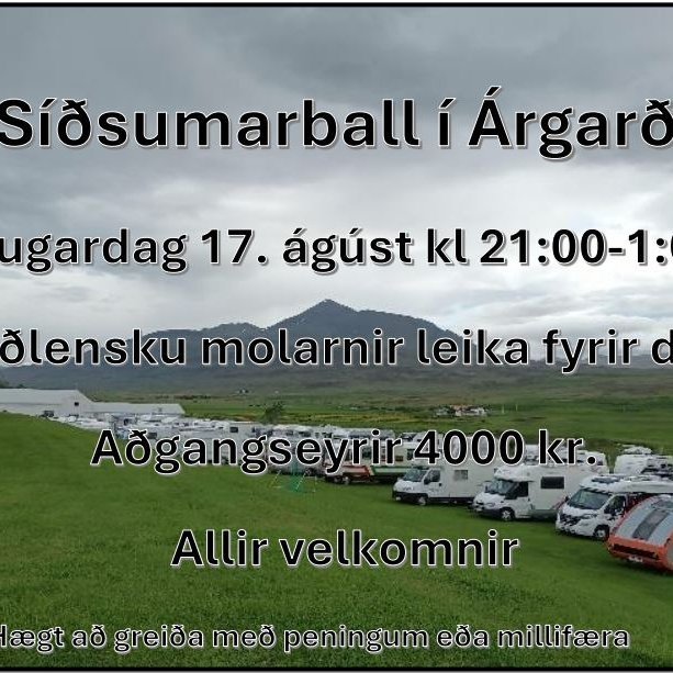 Síðsumarsball í Árgarði 17. ágúst