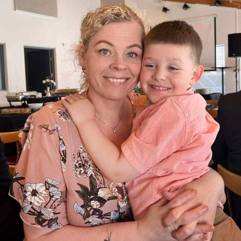 Hulda og ömmustrákurinn Sebastían Leó.