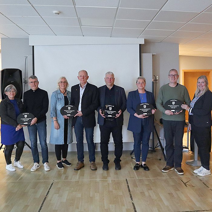 Frá vinstri- Jóhanna og Rúnar Lambeyri, Kristrún og Sigurbjörn Gilstúni, Arnfíður og Guðmundur Lækjarholti, Rafn Ingi Steinull, Ragnhildur Stóru Ökrum, Kristján og Sigíður Laugatúni og Magnea og Björn Varmalæk.