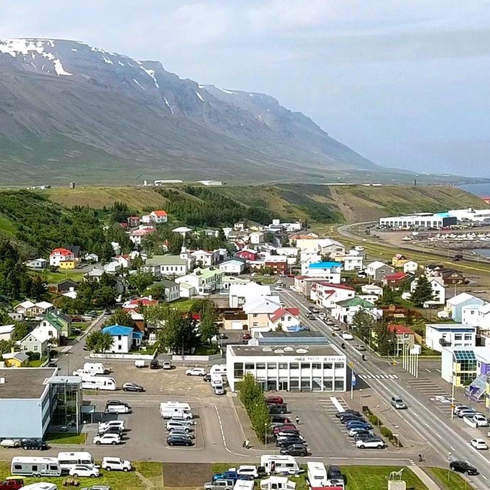 Séð yfir gamla bæinn á Sauðárkróki. MYND: HINIR SÖMU