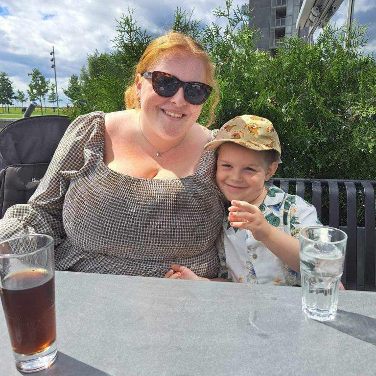 Fanney Rós og Sebastían Leó.