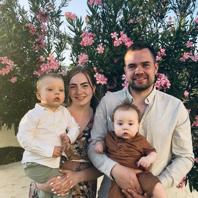 Lilja Dóra og Friðrik Andri með Veigar Má og Ívar Darra. AÐSEND MYND