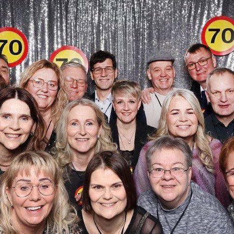 70 árgangurinn var aldrei verulega fjölmennur á Króknum, yfirleitt tæplega 40 sálir. Þessir voru mættir til blótshalds og stóðu sig með prýði. MYND AÐSEND