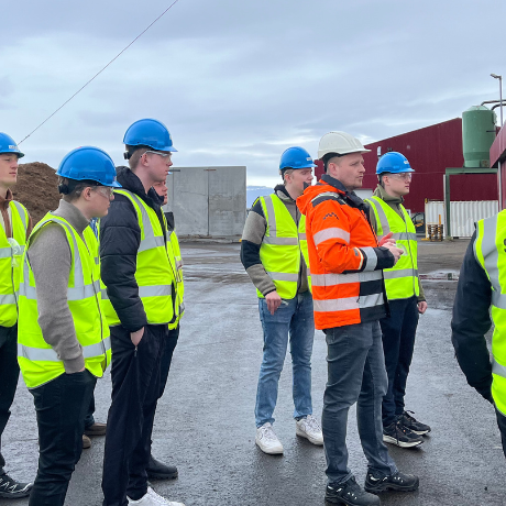 Frá heimsókn í Steinullarverksmiðjuna. MYND AÐSEND