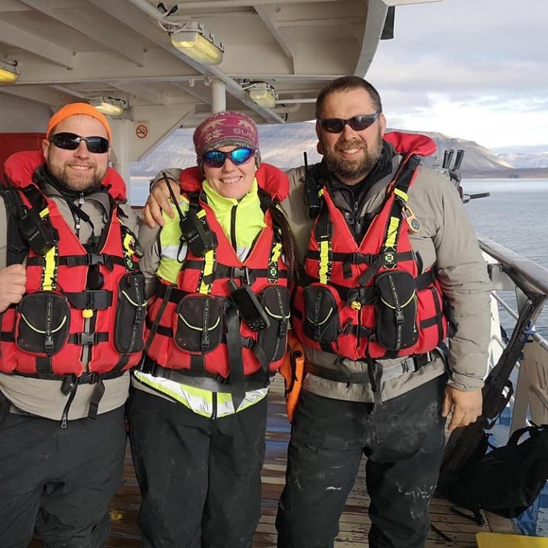 Í fullum skrùða um borð í Ocean Diamond 2022 Albert Ásta, Maggi. MYNDIR FRÁ MAGGA