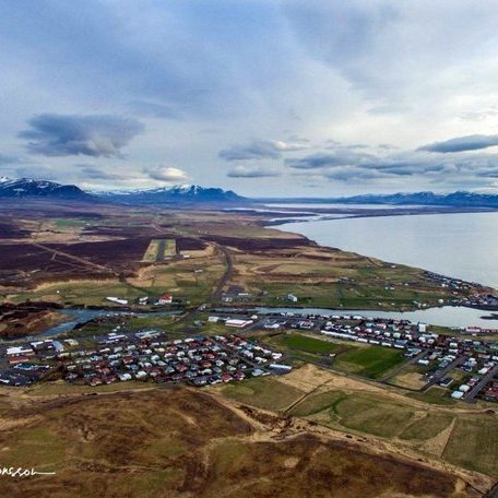 Séð yfir Blönduós Mynd: Róbert Daníel