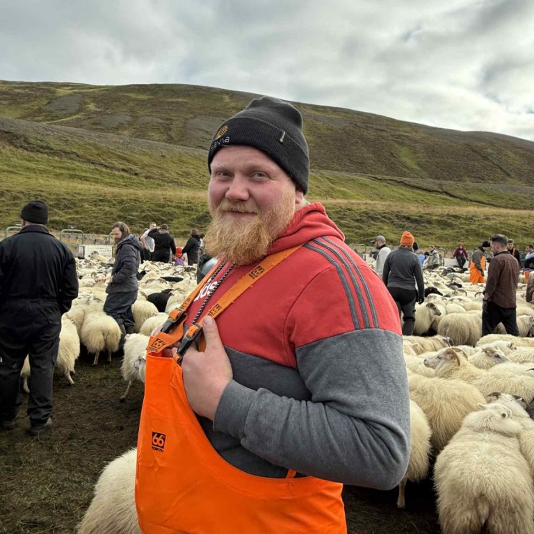 Óskar í Stafnsrétt. MYND GG