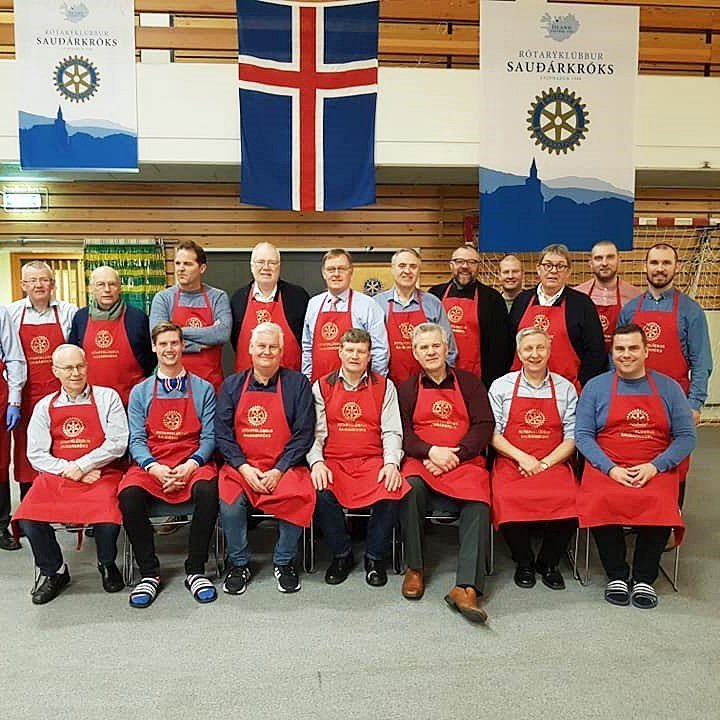 Rótarýfélagar taka eflaust vel á móti gestum á laugardaginn. MYND ÓAB