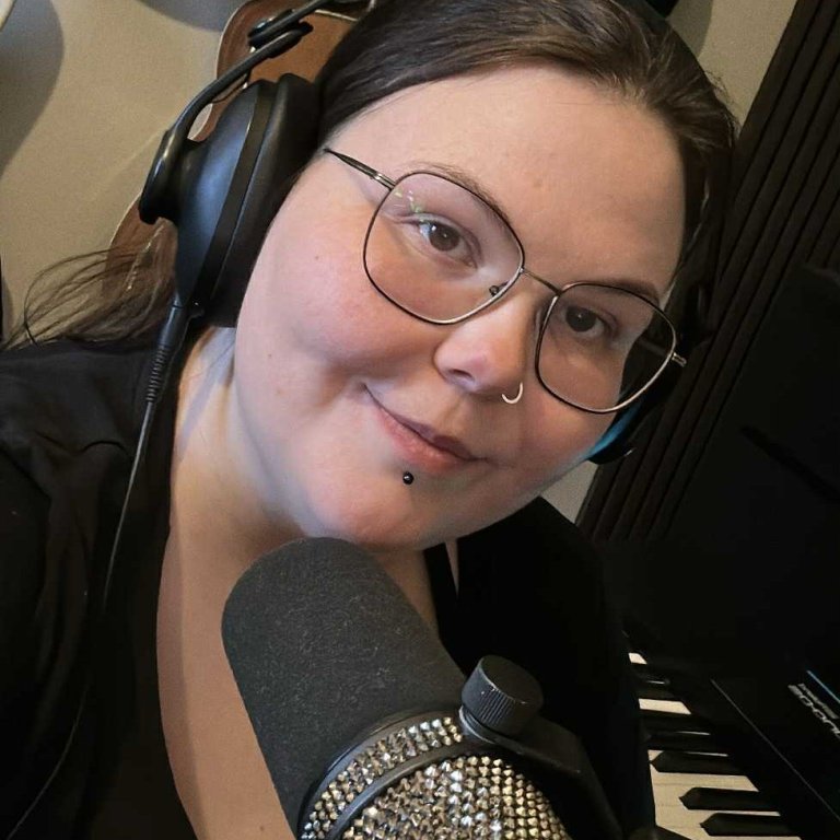 Anna Kristín í sínu rétta umhverfi. MYND AÐSEND