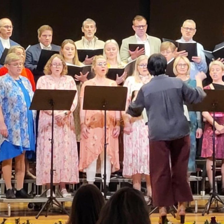 Skagfirski Kammerkórinn á tónleikum kórsins í vor.