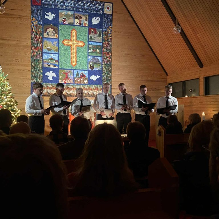 Tímamóta símamynd sem blaðamaður tók á tónleikum Vorvindanna fyrir ári. MYND GG