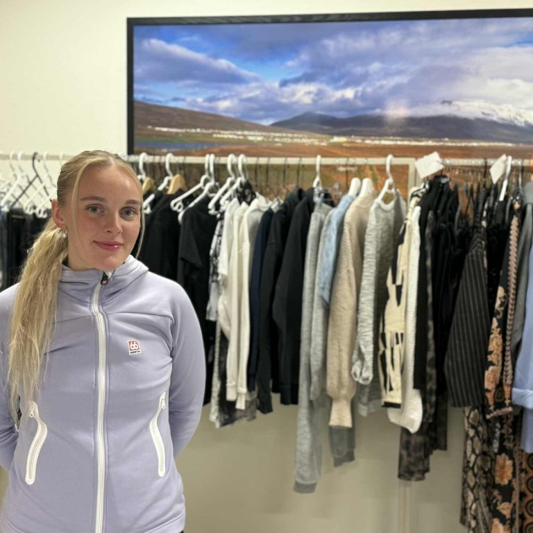 Eva Rún Dagsdóttir í nýju búðinni. MYND GG