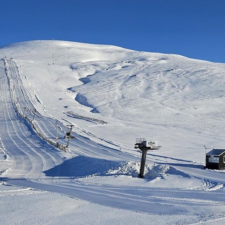 Skíðasvæðið í Tindastólnum. Myndin er reyndar vikugömul en ástandið ætti að vera svipað. MYND AF FB
