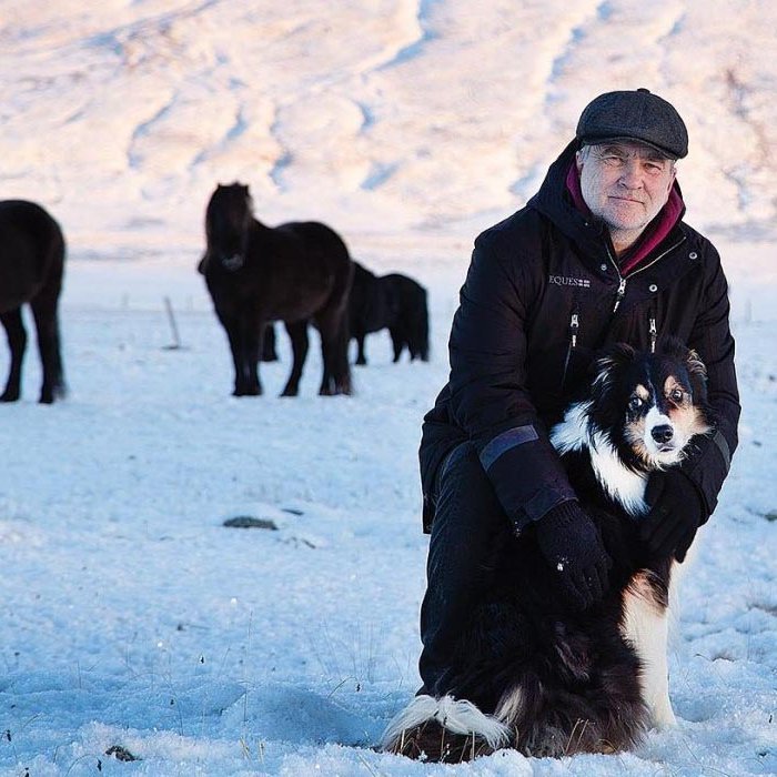 Hinrik Már í sveitinni. MYND: GG