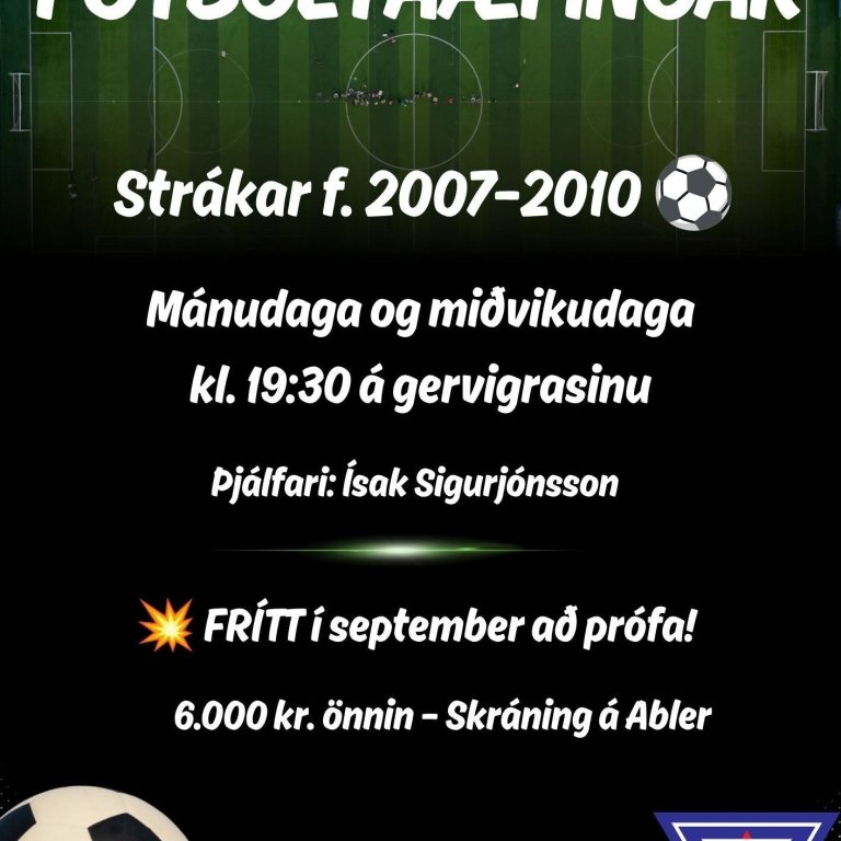Fótbolti í boði. Mynd: Af facebook.