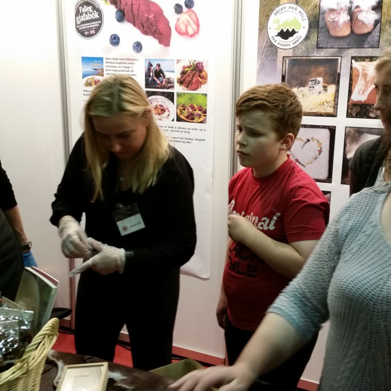 Það var nóg að gera á skagfirska básnum á Local food á Akureyri um síðustu helgi.