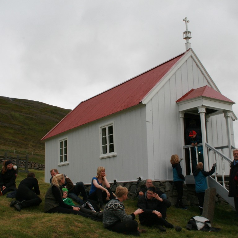 Messað er í Knappstaðamessu einu sinni á sumri. Mynd: KSE