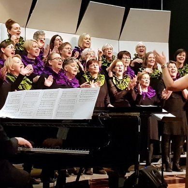 Sóldísir léku á alsoddi á tónleikum sl. sunnudag við mikinn fögnuð gesta en þær sungu  íslensk lög í bland við erlend. Mynd: FE.