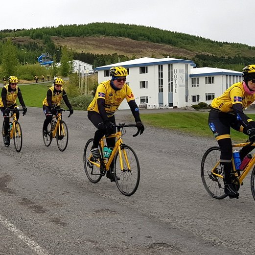 Frá hjólaæfingu Team Rynkeby í Skagafirði. Mynd: PF